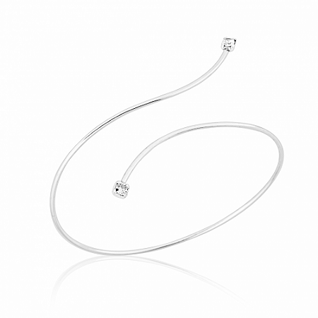 Bracelete Regulável Ponto de Luz em Prata 925