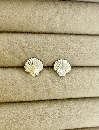 Brinco Concha em Prata 925