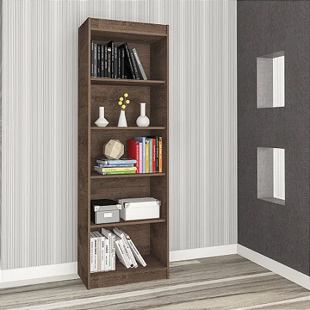 Estante Livreiro com 5 Nichos Sapiranga - Atualle