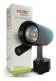 SPOT LED TRILHO PRETO 10W 3000K REF S810Y-HITEC