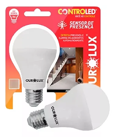 LAMPADA CONTROLED 9W SENSOR DE PRESENCA 6500K REF 20510-