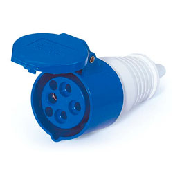 ACOPLAMENTO 3P+T 16A 220V AZUL REF 40030-LUKMA