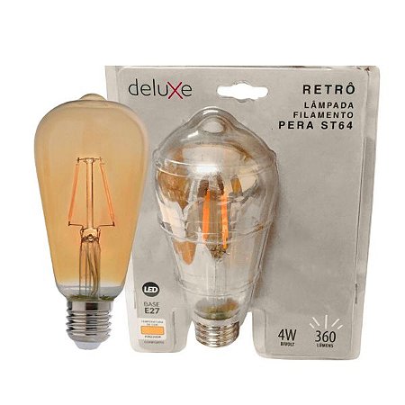LAMPADA FILAMENTO RETRO PERA ST64 4W 2200K BIV REF 180020277