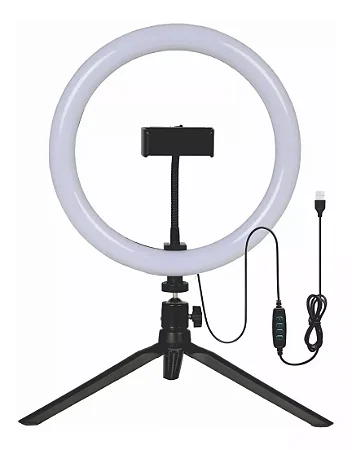 ILUMINADOR LED RING LIGHT C/SUPORTE 25CM REF K60778