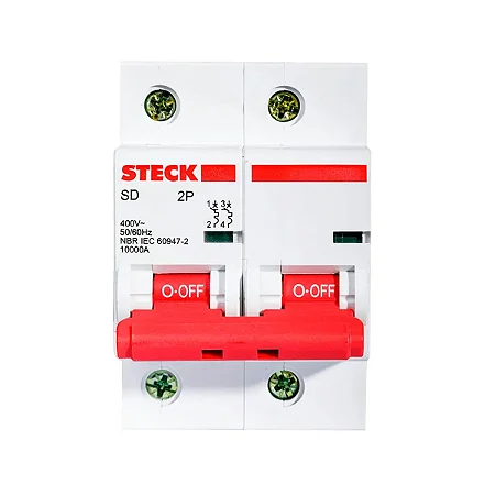 DISJUNTOR BIPOLAR 125A CURVA C 10KA REF SDD2C125-STECK