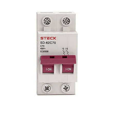 DISJUNTOR BIPOLAR 70A CURVA C 4.5KA REF SD62C70-STECK