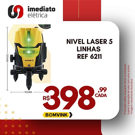 NIVEL LASER 5 LINHAS REF BOM-6211