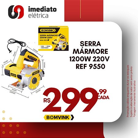 SERRA MARMORE 1200W 220V REF BOMDER-9550