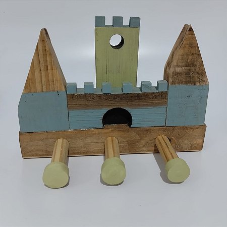 Cabideiro P/quarto Infantil - Castelinho (reuso de Madeira)