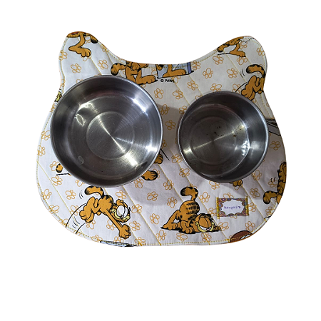 Tapetinho de Alimentação Pet  Gatinho Laranja