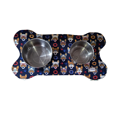 Tapetinho de Alimentação Pet Dog Azul Escuro