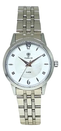 Relogio Feminino Tuguir Analogico 2136 Prata Original Certificado com Garantia a Prova D´agua, Caixa Personalizada