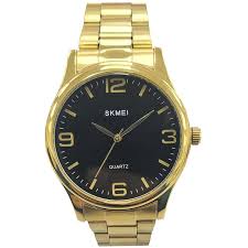 Relogio Feminino Skmei Analogico SK003 Dourado Original Certificado com Garantia a Prova D´agua, Caixa Personalizada