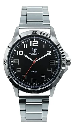Relógio Masculino Tuguir Analógico TG222-2C Prata e Preto