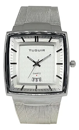 Relógio Unissex Tuguir Analógico Tg30335 Prata Original