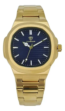 Relógio Unissex Tuguir Analógico 9218 Dourado e Azul