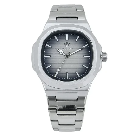 Relógio Unissex Tuguir Analógico 9218 Prata e Cinza Ref: MASP-TG30522