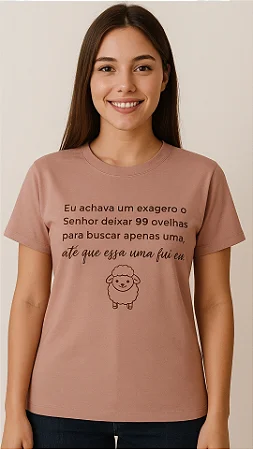 T-shirt 99 ovelhas - Nude