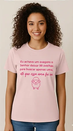 T-shirt 99 ovelhas - Rosa