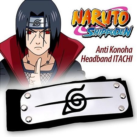 Bandana do Itachi Vila da Folha Renegado | Anime Cosplay Naruto