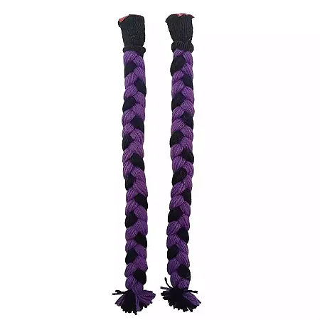 50cm - Par de Tranças para Capacete - Preto e Roxo