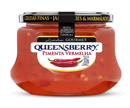 Geleia Queensberry Gourmet Vidro 320g - Pimenta Vermelha