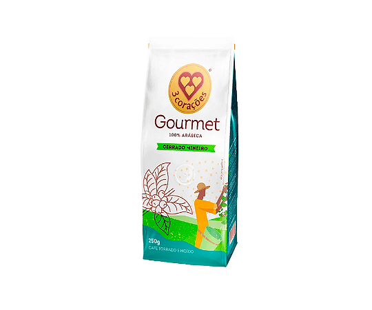Café em pó 3 Corações Gourmet Cerrado Mineiro 250g