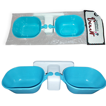 COMEDOURO E  BEBEDOURO DECO DE PAREDE 2X300 ML