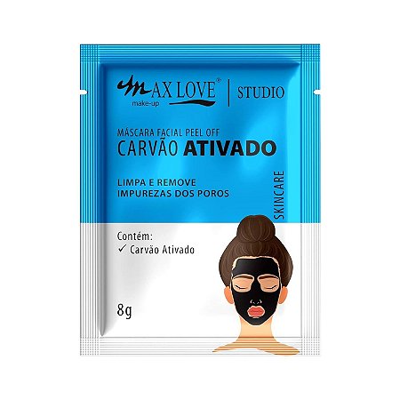 Máscara Facial Peel Off Carvão Ativado Max Love Sachê 8g