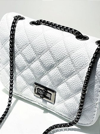 Bolsa Grande em Couro Sintético com Alça de Corrente Ref. 1627