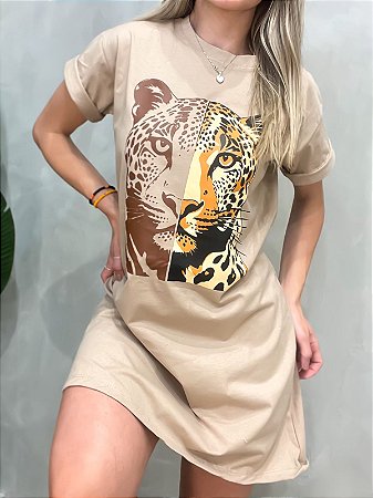 Camisão Vestido Estampado Onça Ref. 36
