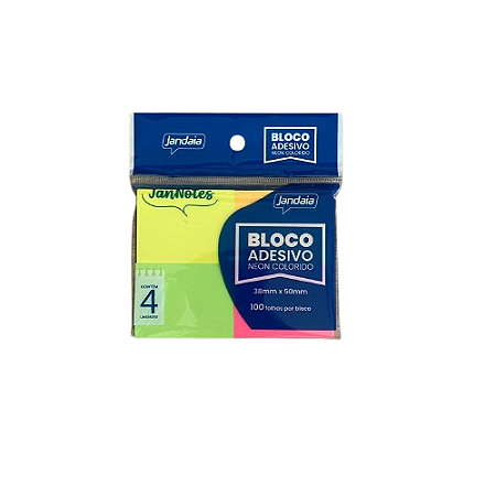 Bloco Adesivo Neon 100 Folhas Jandaia