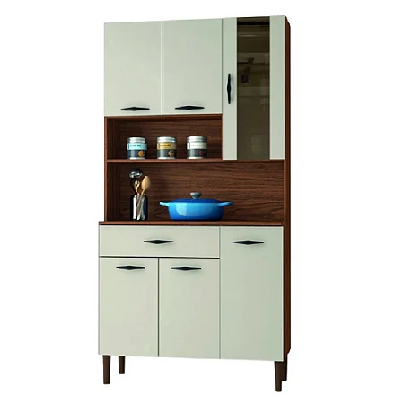 Armário de Cozinha Completa Golden Nogueira / Off White