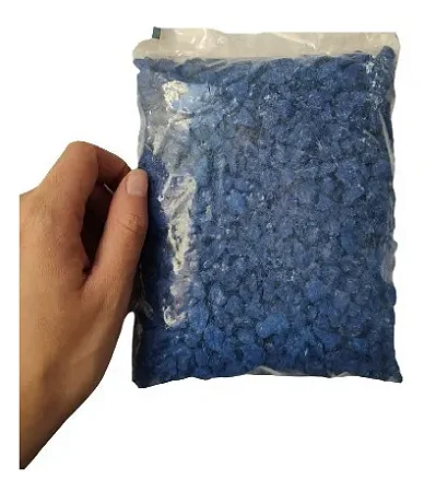 Pedra Colorida Para Aquário Decoração Azul 800g