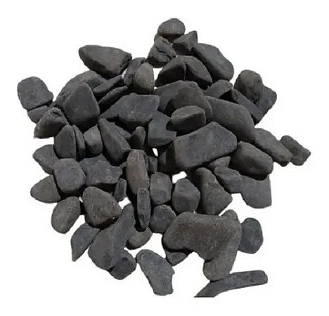 Pedra Preta Seixo Rolada P/ Vasos Jardins Decoração 5kg N°1