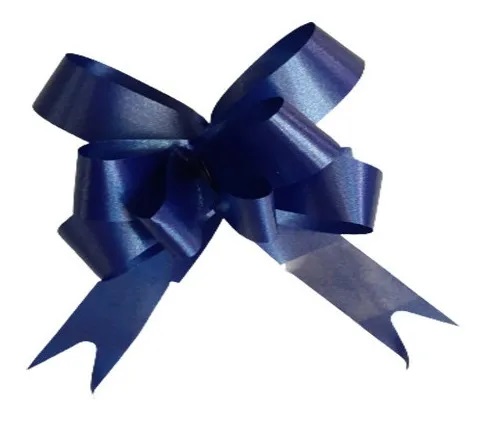 Kit Com 50 Laço Mágico Abre Fácil 16mm 39cm Azul