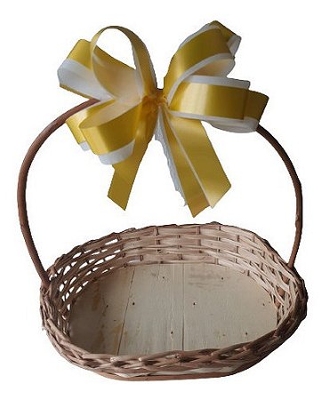 Laço Artesanal Amarelo Unitário Enfeite Decoração Presente