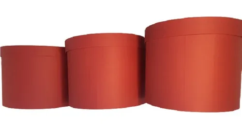 Caixas Box 29x20 Presente Redondas Vermelhas Decoração-3UN