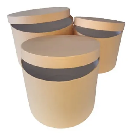 Caixas Box 29x20 Redonda Rose Presente Decoração -3UN