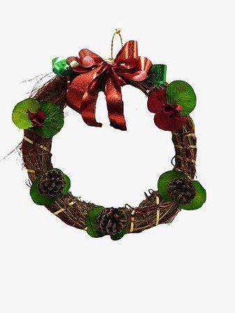 Guirlanda Para Natal De Capim Enfeite Natalino