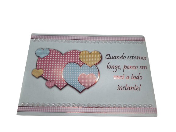 Cartão Dobradura Romântico Rosa Modelo 4