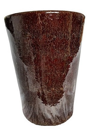 Vaso Cerâmica Esmaltado Cilindro Liso 3