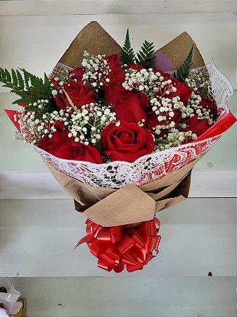 Buquê de Rosas Vermelhas - 12 Rosas Especial