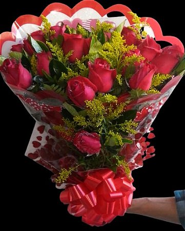 Buquê de Rosas Vermelhas - 12 Rosas
