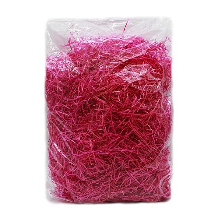 Palha Decorativa Colorida P/ Cestas Presentes Enfeite Rosa 120 gramas