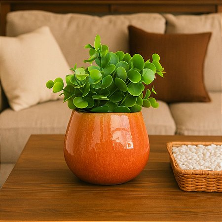 Vaso Cachepot De Cerâmica Esmaltado Mini Bojudo Decoração