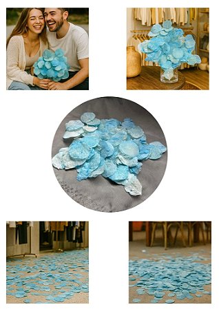 Folha Moeda Azul Claro Realista Para Decoração Moderna- 100 Folhas