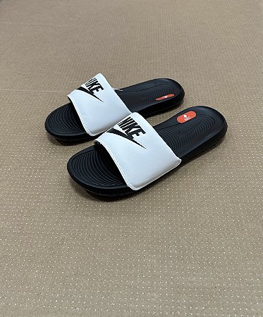Chinelo Nike Slide Branco + Preto