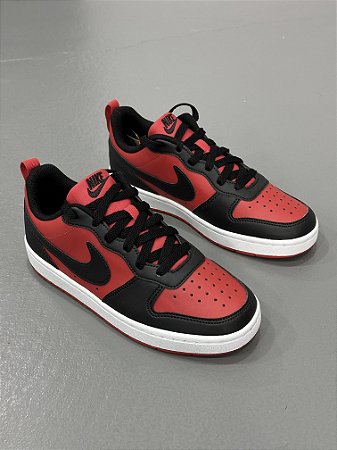 Tênis Nike Court Borough Low Preto/Vermelho