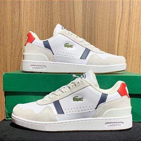 Tênis Lacoste T Clip WHT /NVY/RED